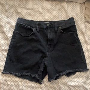 Madewell black denim shorts